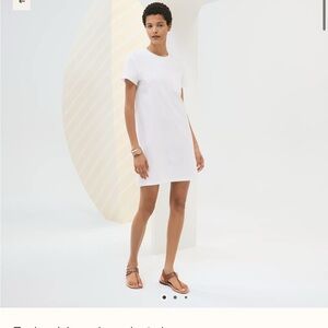 NEW NWT HERMES WHITE COTTON DRESS embroidered pocket dress size small 36